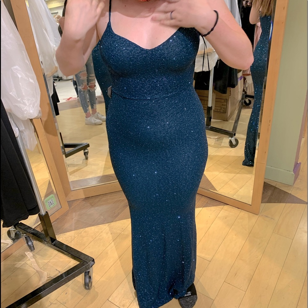 Prom Deep Blue Dress! Worn Once! Great Conditions!